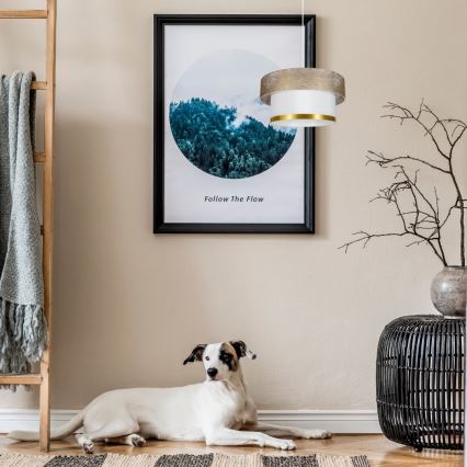 Csillár zsinóron RESSA 1xE27/60W/230V arany