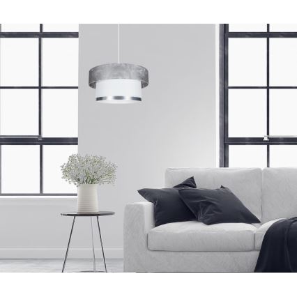 Csillár zsinóron RESSA 1xE27/60W/230V ezüst