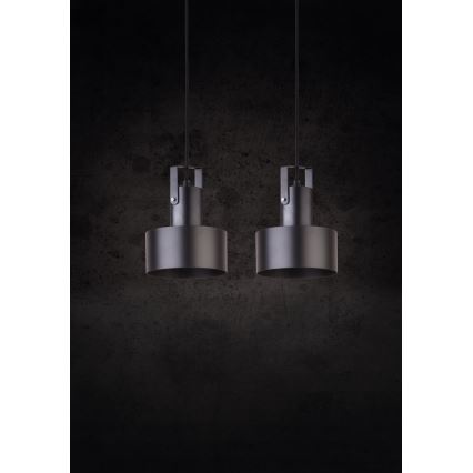 Csillár zsinóron RIF 2xE27/60W/230V fekete