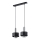 Csillár zsinóron RIF LUX 2xGX53/12W/230V fekete/fényezett króm