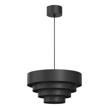 Csillár zsinóron RINGS 1xE27/15W/230V fekete