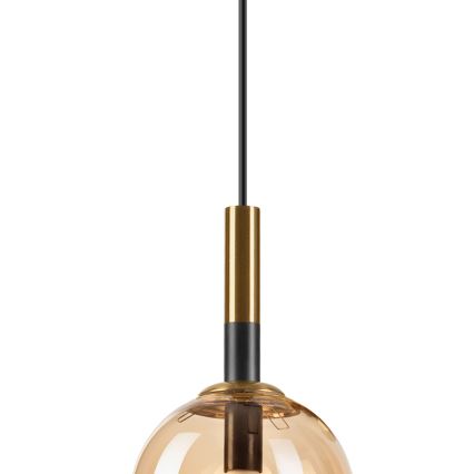 Csillár zsinóron ROLLO 1xE14/5W/230V arany/füstös bézs