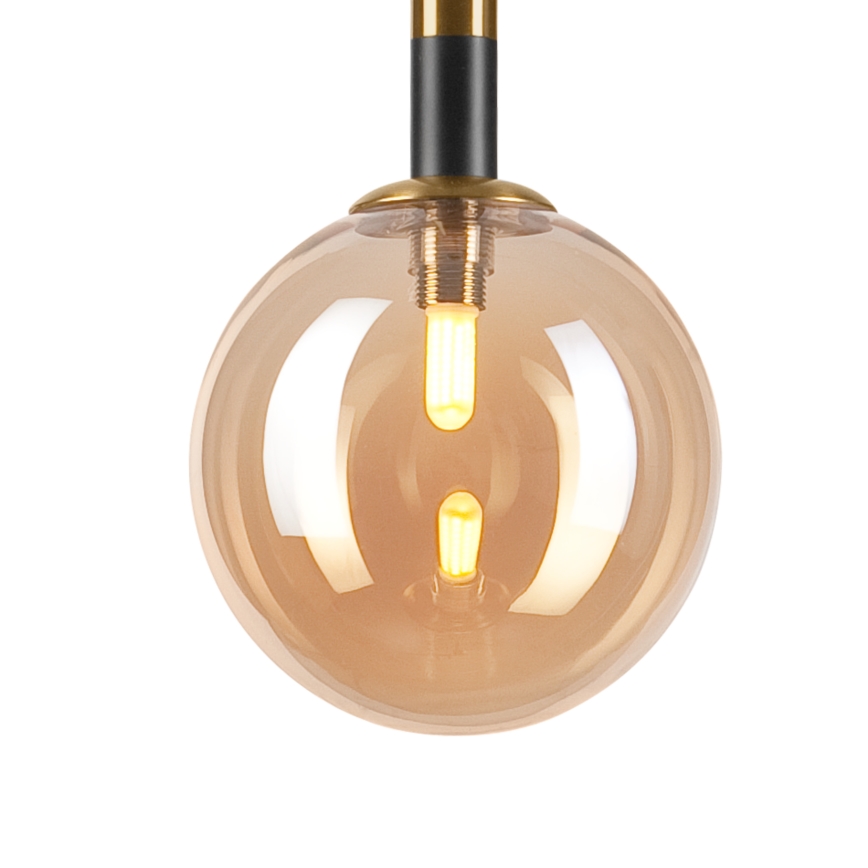 Csillár zsinóron ROLLO 1xG9/5W/230V arany/füstös bézs