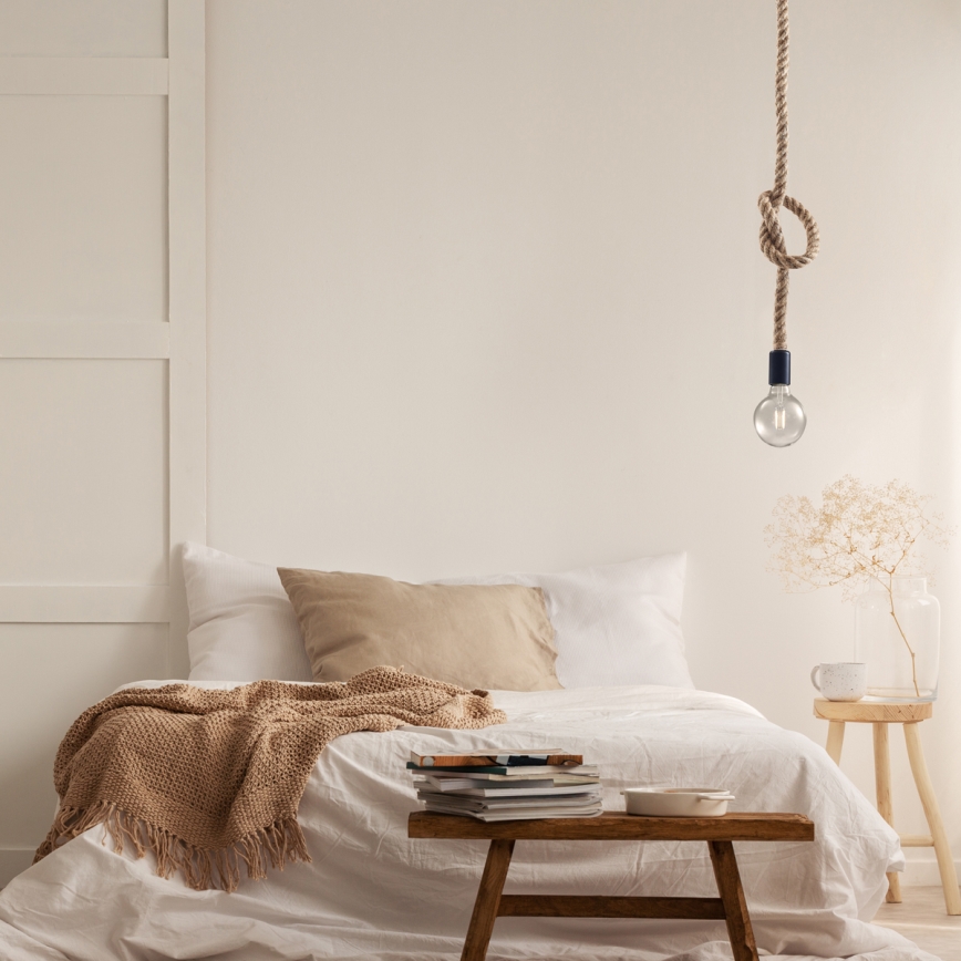 Csillár zsinóron ROPE 1xE27/12W/230V