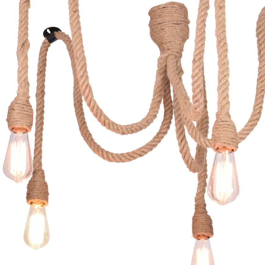 Csillár zsinóron ROPE CASA 5xE27/12W/230V pók