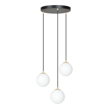 Csillár zsinóron ROYAL 3xE14/10W/230V átm. 30 cm fekete