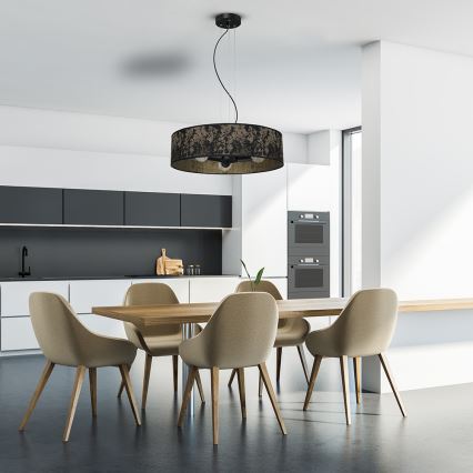 Csillár zsinóron SATINO 3xE27/60W/230V arany