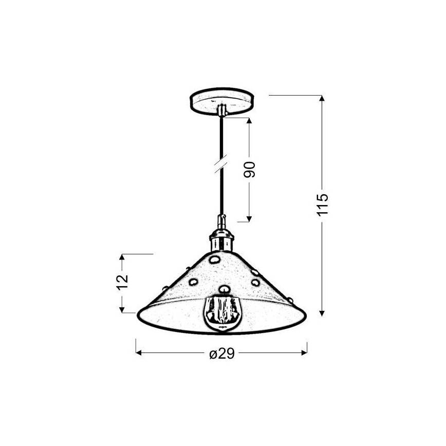 Csillár zsinóron SCRIMI 1xE27/60W/230V