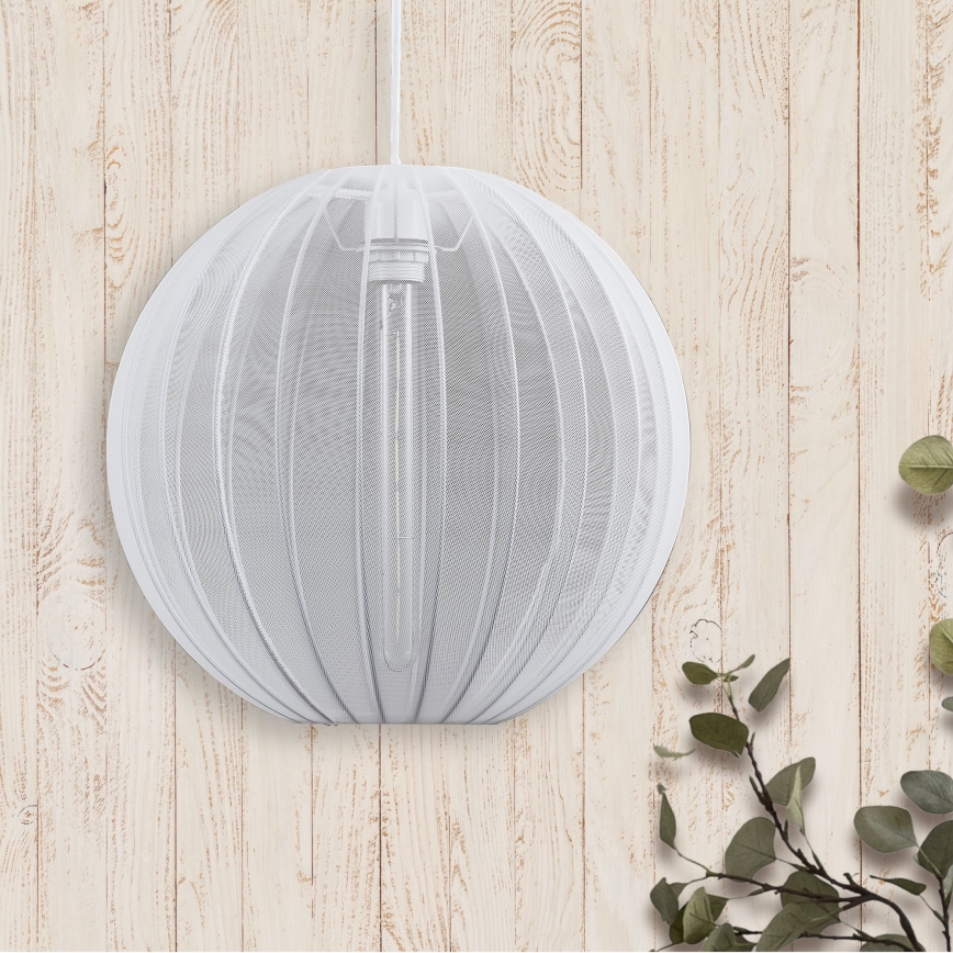 Csillár zsinóron SENSAI 1xE27/20W/230V átm. 40 cm fehér