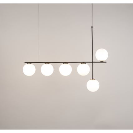 Csillár zsinóron SILIA 6xG9/12W/230V fekete