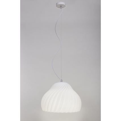 Csillár zsinóron SILVO 1xE27/60W/230V átm. 38 cm fehér