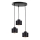 Csillár zsinóron SIMPLY BLACK 3xE27/60W/230V á. 32 cm