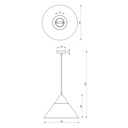 Csillár zsinóron SINGLE 1xE27/15W/230V bézs/bükkfa