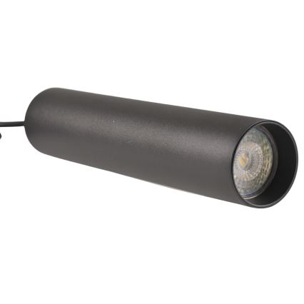 Csillár zsinóron sínrendszerhez MARIBEL 3xGU10/10W/230V + 1 m sín rendszer fekete