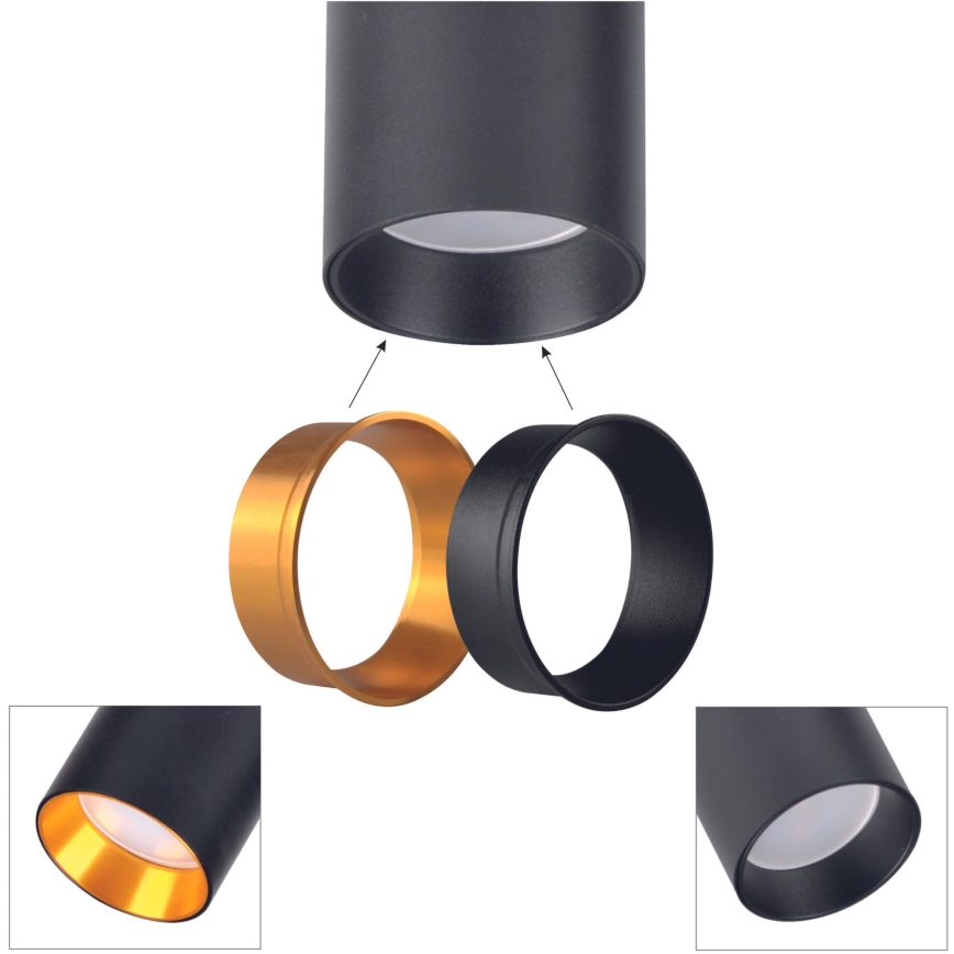 Csillár zsinóron sínrendszerhez MARIBEL 3xGU10/10W/230V + 1 m sín rendszer fekete