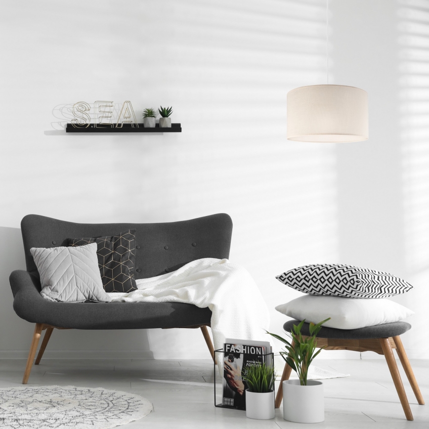 Csillár zsinóron SIRJA 1xE27/60W/230V krém