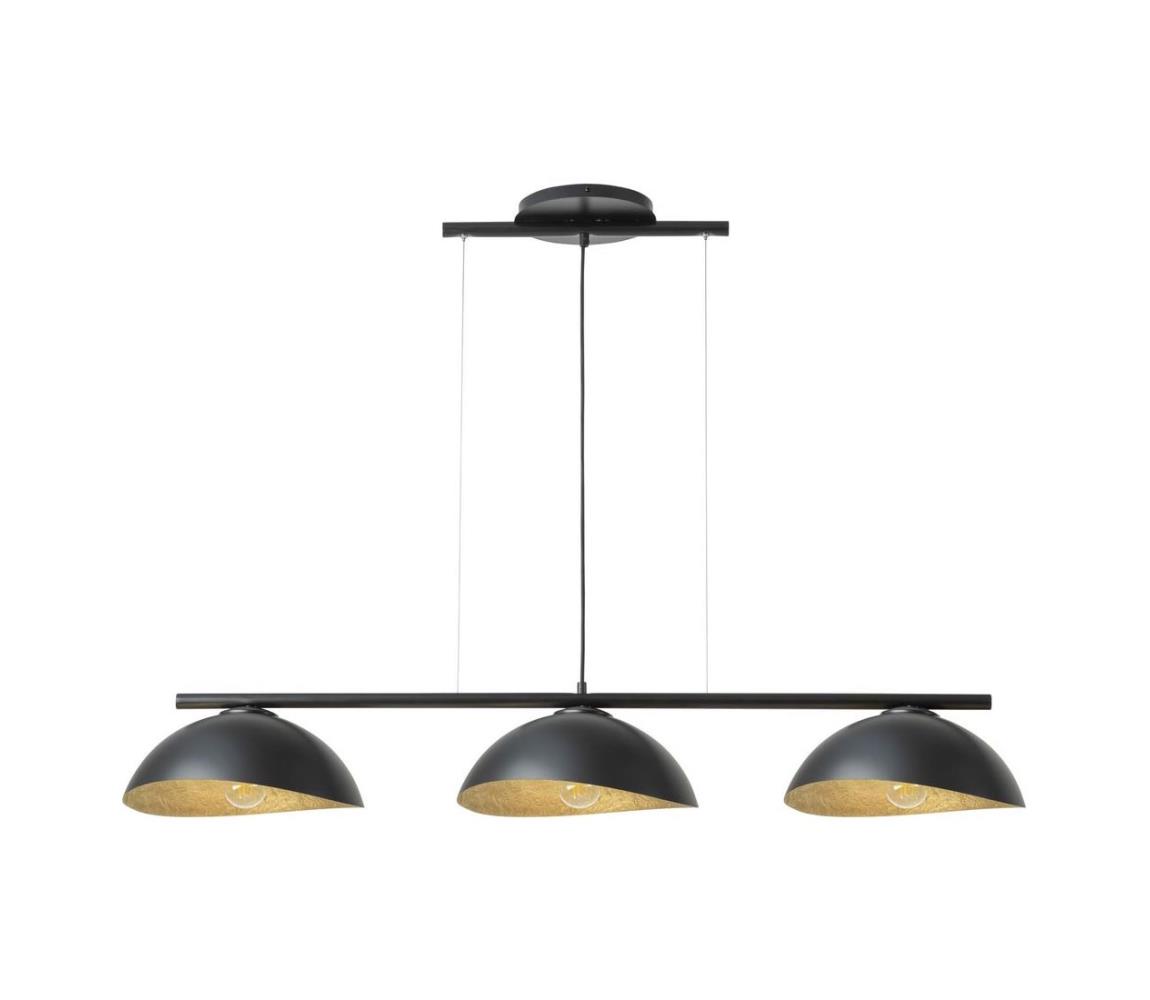 Csillár zsinóron SOLAR 3xE27/60W/230V fekete