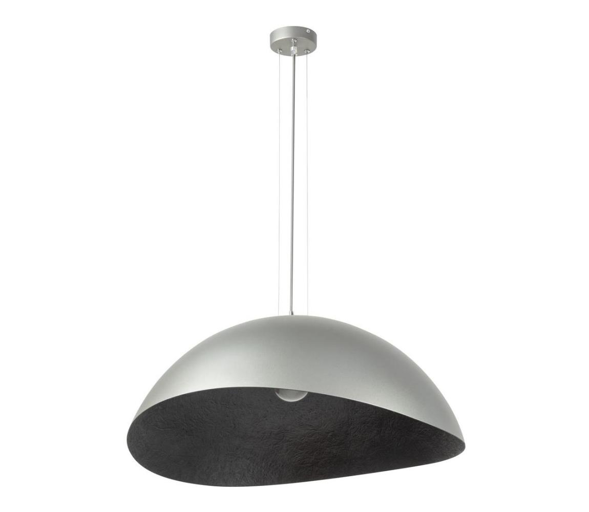 Csillár zsinóron SOLARIS 1xE27/60W/230V ezüst/fekete