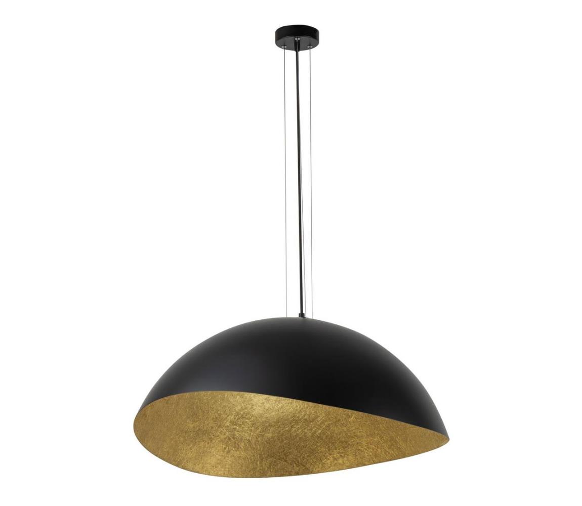 Csillár zsinóron SOLARIS 1xE27/60W/230V fekete/arany