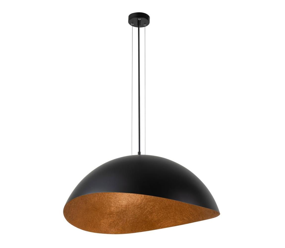 Csillár zsinóron SOLARIS 1xE27/60W/230V fekete/réz