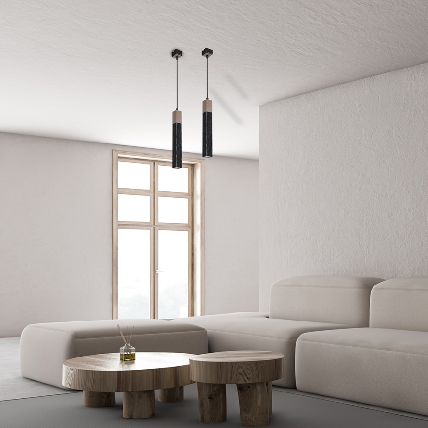 Csillár zsinóron SOLO 1xGU10/MR11/40W/230V fekete