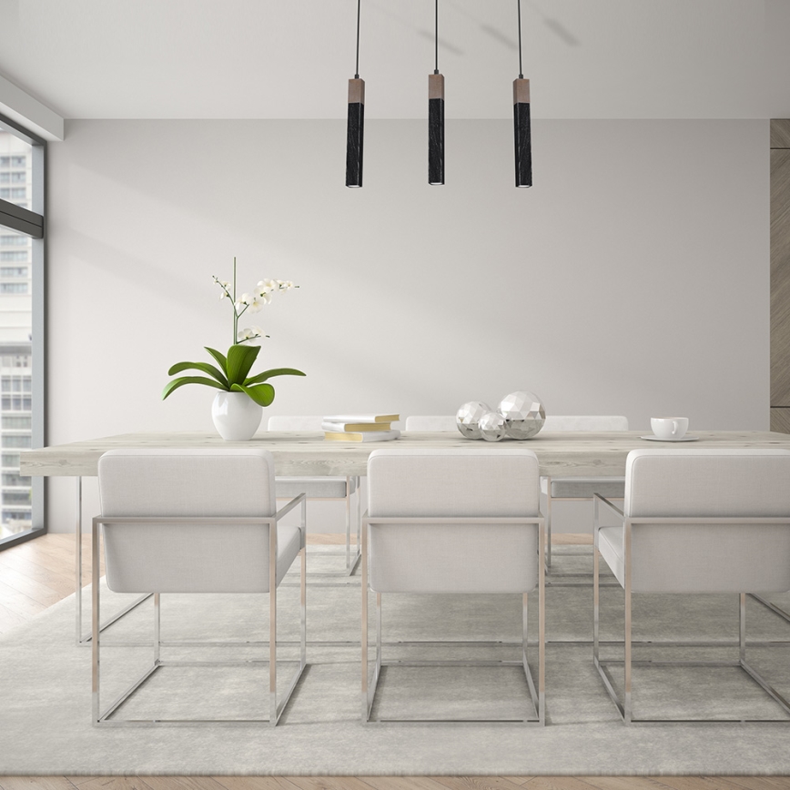 Csillár zsinóron SOLO 3xGU10/MR11/40W/230V fekete