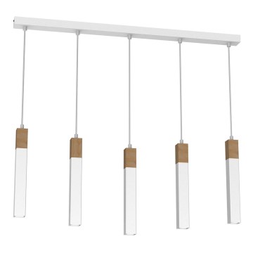 Csillár zsinóron SOLO 5xGU10/MR11/40W/230V fehér