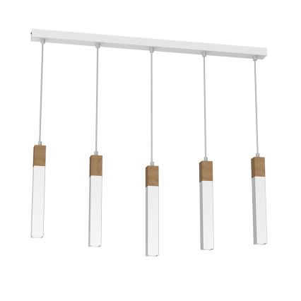 Csillár zsinóron SOLO 5xGU10/MR11/40W/230V fehér