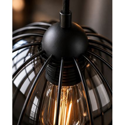 Csillár zsinóron SOLO BLACK 2xE27/60W/230V