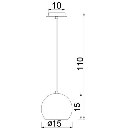Csillár zsinóron SOOL 1xE27/60W/230V