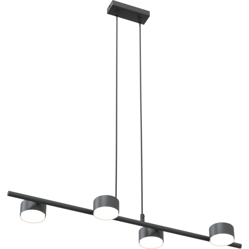 Csillár zsinóron SORA 4xGX53/12W/230V fekete