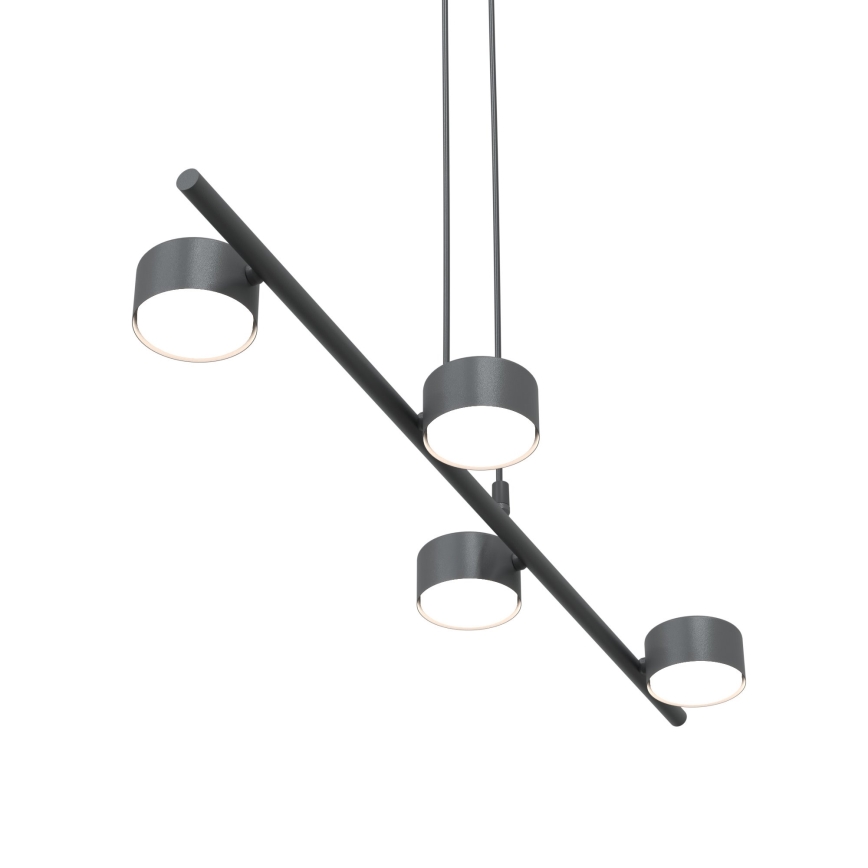 Csillár zsinóron SORA 4xGX53/12W/230V fekete
