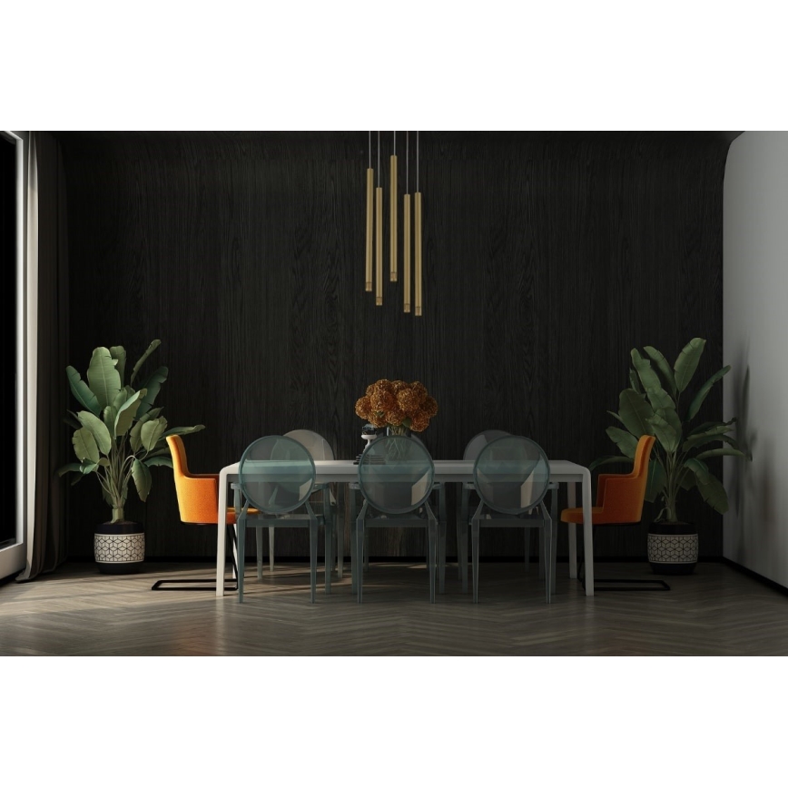 Csillár zsinóron STALACTITE LASER 5xG9/2,5W/230V arany