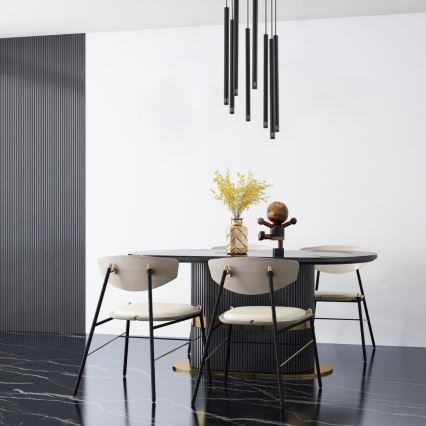 Csillár zsinóron STALACTITE LASER 8xG9/2,5W/230V fekete