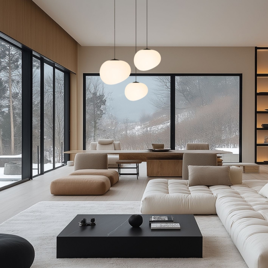 Csillár zsinóron STONES 1xE27/40W/230V átm. 20 cm