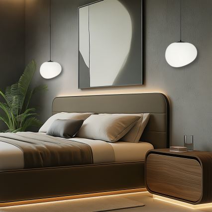 Csillár zsinóron STONES 1xE27/40W/230V átm. 25 cm