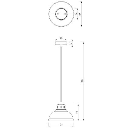 Csillár zsinóron SVEN 1xE27/15W/230V bézs