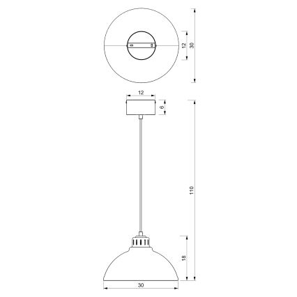 Csillár zsinóron SVEN 1xE27/15W/230V bézs