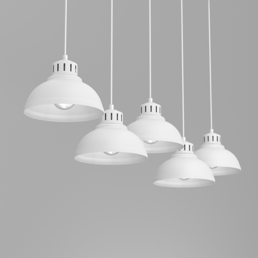 Csillár zsinóron SVEN 5xE27/15W/230V fehér