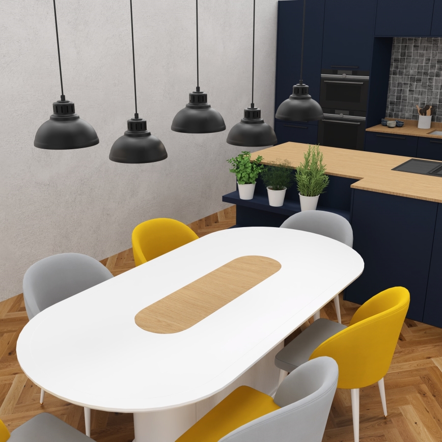 Csillár zsinóron SVEN 5xE27/15W/230V fekete