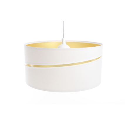 Csillár zsinóron SWING 1xE27/60W/230V fehér/arany