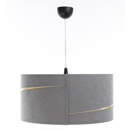 Csillár zsinóron SWING 1xE27/60W/230V szürke/arany