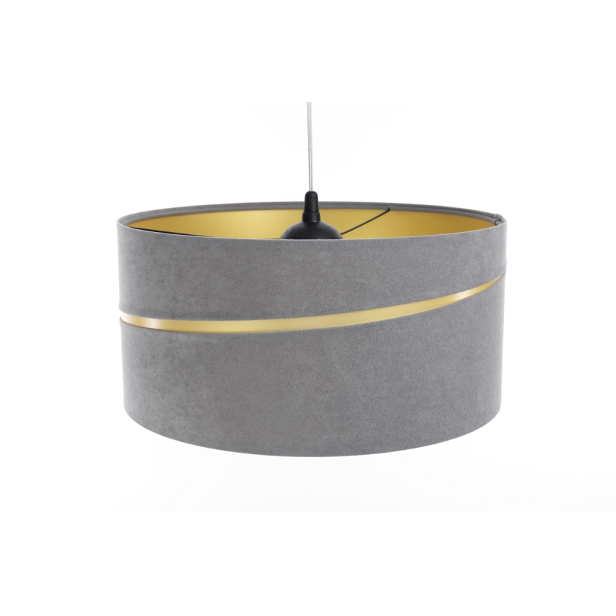 Csillár zsinóron SWING 1xE27/60W/230V szürke/arany