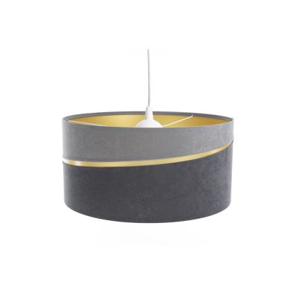 Csillár zsinóron SWING 1xE27/60W/230V szürke/arany