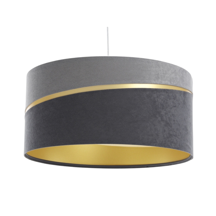 Csillár zsinóron SWING 1xE27/60W/230V szürke/arany