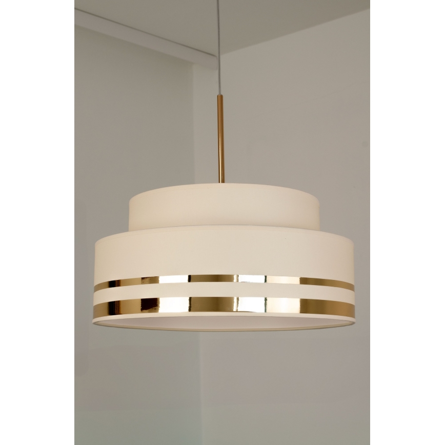 Csillár zsinóron TAMI 1xE27/60W/230V átm. 40 cm bézs/arany