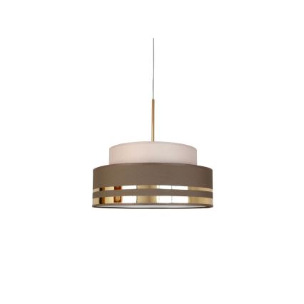Csillár zsinóron TAMI 1xE27/60W/230V átm. 40 cm bézs/barna/arany