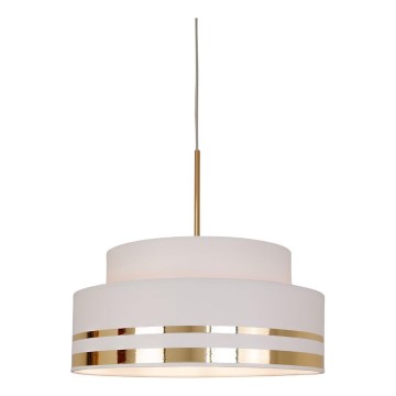 Csillár zsinóron TAMI 1xE27/60W/230V átm. 40 cm krémes/arany