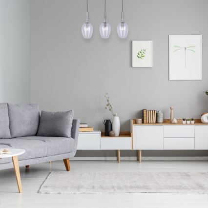 Csillár zsinóron TANGO 3xE14/40W/230V átlátszó