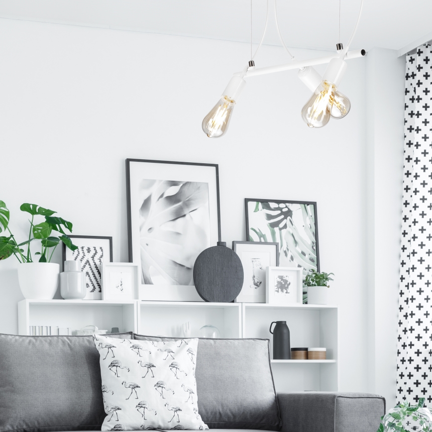 Csillár zsinóron TARO 3xE27/60W/230V fehér